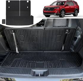 23-25-hp Houclemic Cargo Liner Trunk Mat For Honda Pilot 2023 2024 2025 With Backrest And Left
