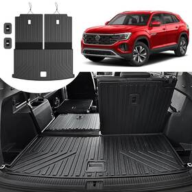 Cxhwat0001l Houclemic Cargo Mat With Backrest For 2018-2025 Volkswagen Vw Atlas Not Cross