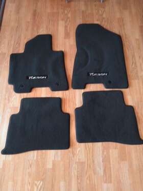 232.hy1319 Hyundai 2019 Tucson Complete Set Black Floor Mats Oem