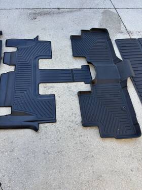 Beysh5v7st Hyundai Heavy 3 Row Floor Mats Cargo Liner For 2020-2025 Palisades All Season