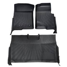 Es01f091102 Iaccessoryonline Car Floor Mats Liner For 2010-2014 Ford F-150 F150 Supercrew Cab Tpe All-weather