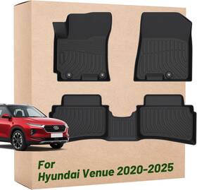 Km-tpe-080 Ibacpstore Car Floor Mats Replacement For Hyundai Venue 2020-2025 Se/ Sel/ Limited Antislip