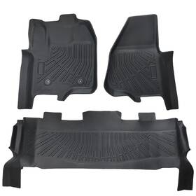 Cie03fm1103 Ifunplus For 2012-16 Ford F-250/f-350/f-450 Supercrew Cab Liners Floor Mats All Weather