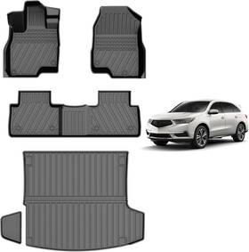 B0czr6trln Ikabevem Floor Mats And Cargo Mat Acura Rdx 2019-2025 All Weather Tpe Black