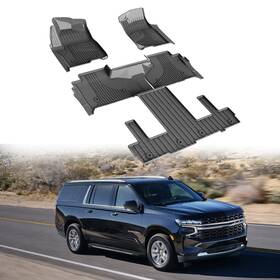 Fm-ch-022-7-txw Ikabevem Fm-ch-022-7-txw%ika Carbon Fiber Pattern Floor Mats Fit For Cadillac Escalade Esv/for Gmc