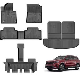 Fm-ki-007-7-zh-3 Ikabevem 2021-2025 Sorento Floor Mats And Cargo Liner Backrest For Kia 6/7 Seat