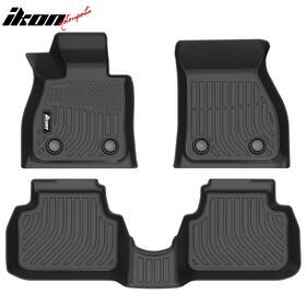 Ikon Motorsports 198073316590 Fits 16-24 Mini Cooper Clubman F54 Anti-slip Floor Mats All Weather Tpe Carpets