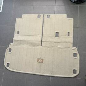 999c3-rz000 Infiniti 14-17 Qx60 Trunk 3rd Row Wheat Beige Tan Cargo Storage Carpet Cover Oem