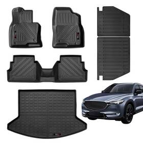 Mzd-cx5 Jdeymat Custom For 2017-2024 2025 Mazda Floor Mats Cargo Liner Backrest Mat