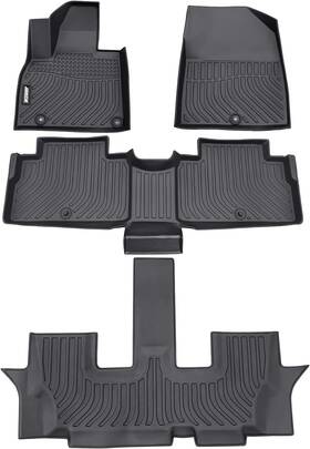 Km-tpe-083 Jdmon Floor Mats Liners For Kia Telluride 7 Seats 2020-2023 All Weather 1st 2nd 3rd