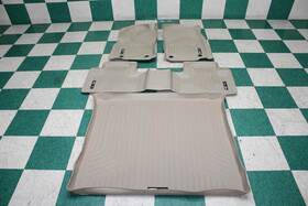 232-jeep Jeep 16-20 Grand Cherokee Tan Husky All Weather Floor Mat Front Rear Back 4 Piece Set