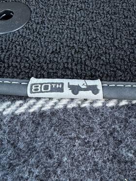 7cn71dx9aa Jeep 2018-2021 Grand Cherokee 80th Anniversary Front Floor Mat Set Black Carpet