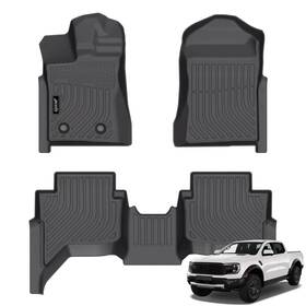 Jenofa 759135314574 All-wether Floor Mats For Ford Ranger Supercrew 2024-2025