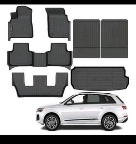 Je-q7 Jenofa 20-24 Jenofa-audi Q7 / Sq7 2017-2025 7 Seats All Weather Floor Mats Automotive Car Mat