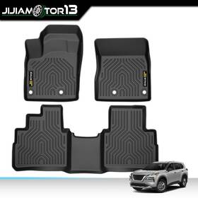 J-02cfm1633abk Jijiamotor13 Fit For Nissan Rogue 21-23 3d Molded Tpe All Weather 3pcs Floor Mats Liner