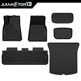 Jijia0227 Jijiamotor13 Fits 20-24 Tesla Model Y All-weather 6x Floor Mats Cargo Liner 3d Full Cover