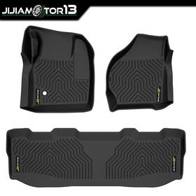 Jijia031916 Jijiamotor13 Tpe Floor Mats Liners Fit For 99-07 Ford F-250 F-350 Super Duty Crew Cab