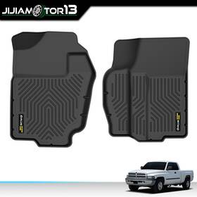 Jijia071002 Jijiamotor13 Tpe Front Floor Liner Mats All Weather Fit For 1994-02 Dodge Ram 1500 2500 3500