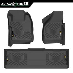 Jijiamotor13 Jijia082029 Floor Mats Fit For 2008 2009 2010 F250 F350 F450 Front And 2nd Row 3pcs Tpe