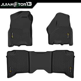 Jijia092307 Jijiamotor13 Fit For 09-18 Dodge Ram 1500 Crew Cab Tpe All Weather Floor Mats Full Set Liners