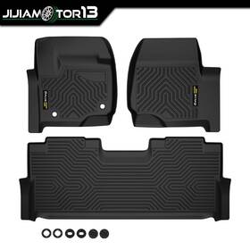 Jijia121002 Jijiamotor13 Tpe All-weather Floor Mats Fit For 17-24 Ford F250-f550 Super Duty Crew Cab