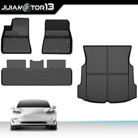 Jijia2025090206 Jijiamotor13 Fit For 2017-2023 Tesla Model 3 All Weather Tpe Floor Mats Cargo Liner Full Set Jijia2025090206 Jijiamotor13 Fit For 2017-2023 Tesla Model 3 All Weather Tpe Floor Mats Cargo Liner Full Set