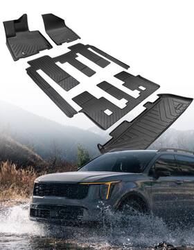 Cr-t000477 Jkyoukl 2022 2025 Kia Carnival Tpe Floor Mats Full Set All Weather Custom Fit Easy Clean
