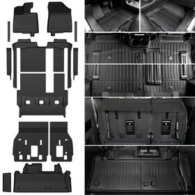 J20250812ts002 Joularise Floor Mats Set Toyota Sienna 2021-2026 8 Seat Tpe Cargo Backrest Liner