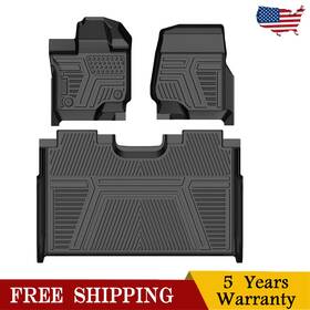 137181 Kac Floor Mats For 2015-2024 Ford F-150 Crew Cab Tpe Rubber Liner All Weather