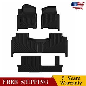 Kac 590451314662 Floor Mat Liners For Chevy Tahoe 8 Seat Bench Seating 2021 2022-2024 All Weather