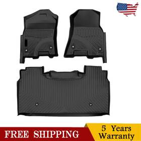 Kac 590451371696 Floor Mats For Dodge Ram 1500 2019-2024 Crew Cab With Under-seat Storage Box Tpe