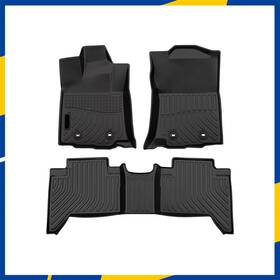 Kac 679944199714 3x Car Floor Mats For Toyota Tacoma 2018-2023 All Weather Tpe Rubber Liners