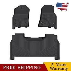 Fgh7n4155 Kac 3pcs Floor Mats For Dodge Ram 1500 Crew Cab New Body 2019-2024 Tpe
