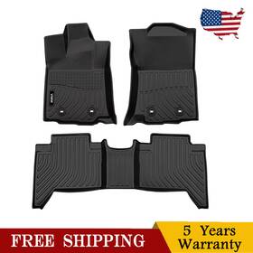 Jil209373 Kac Floor Mats Liners For 2018 2019 2020-2023 Toyota Tacoma Double Cab Rubber Tpe