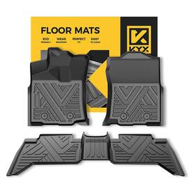 Ky3ffm15200 Kac Car Floor Mats For 2018-2023 Toyota Tacoma Double Cab Tpe Liners All Weather