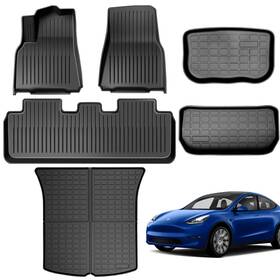 Keep-06 Keepup Model Y 2020-2024 Custom Floor Mats Front And Rear Trunk Tpe Material Al