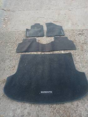 1uf14ab800 Kia Oem 4-pc Floor Mat Set Genuine For 2014-2015 Sorento With Cargo