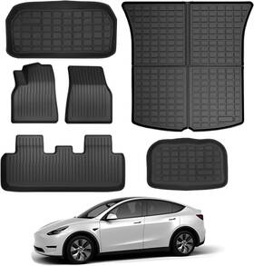 Kikimo 705116161767 Floor Mats Full Set For Tesla Model Y 5-seater 2020-2025 All-weather