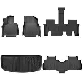 Es01e031151 Kyrie-autoparts 5pcs For 20-23 Hyundai Palisade All Weather Cargo Liner 3 Rows Floor Mat Set New