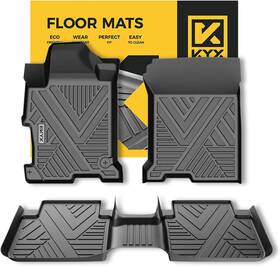 Kyx 188051996658 For 2013-2015 2016 2017 Honda Accord Tpe Rubber Liner All Weather Floor Mats