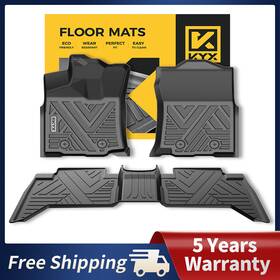Fty2ujk56798 Kyx Floor Mats For Toyota Tacoma 2018-2023 Double Cab Tpe Rubber 1st And 2nd Row