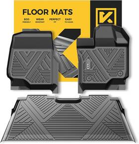 Kyx145285 Kyx For Ford F-150 Crew Cab 2015-2024 Rubber Floor Mats Liners All Weather Tpe 3d