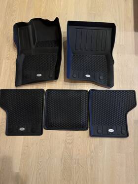 Vples0548 Land Rover Oem Black Rubber Floor Mats Defender 90ftft 2020-2024 Vples0548 Land Rover Oem Black Rubber Floor Mats Defender 90ftft 2020-2024