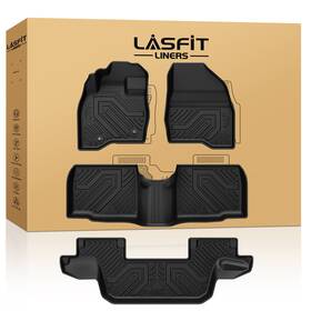 Lasfit 752117802663 Floor Mats And Cargo Mat For Ford Explorer 2015-2026 7 Seats Tpe