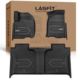 Lasfit 758637181394 Floor Mats For Chevy Silverado 1500 / Gmc Sierra 2019-2026 Tpe Liners