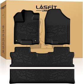 Es01f091025 Lasfit Floor Mats For 2017-2026 Honda Ridgeline Crew Cab All Weather Tpe Rubber Liners