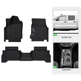 Xs-ty10 Lasfit Liners 3d Front And Rear Floor Mats Liner For 2024 2025 2026 Toyota Tacoma Waterproof Tpe