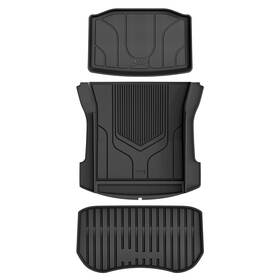 Lasfit Ll-te01ha 3d Tpe Frunk And Rear Trunk Liners Cargo Mat For Tesla Model S 2021-2023
