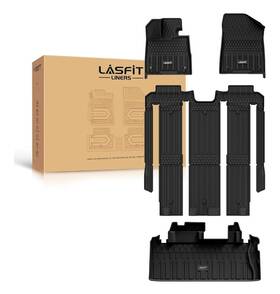 P2.tpejd68.h Lasfit Floor Mats And Trunk Cargo Liner Tpe For 2021-2026 Toyota Sienna 7 Seats 3d Black