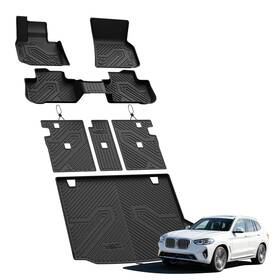 Xs-bw10a Lasfit Floor Mat For Bmw X3 2018-2024 Gasoline Cargo Liner With Seatback Quick Wash